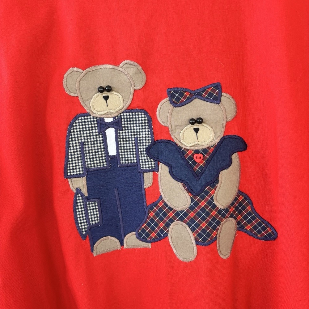 Vintage Grandma Long Sleeve Shirt Applique Teddy Bears Womens XL 90s USA - Picture 2 of 4